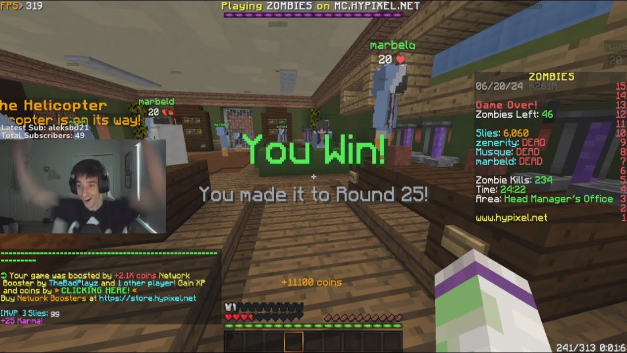 how to win hypixel zombies prison helicopter escape