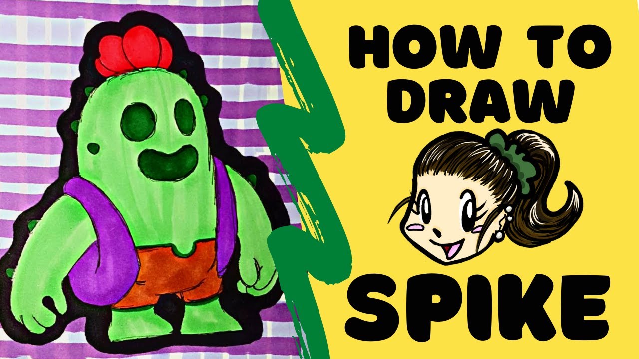 HOW TO DRAW - Spike (Brawl Stars) (Easy!)
