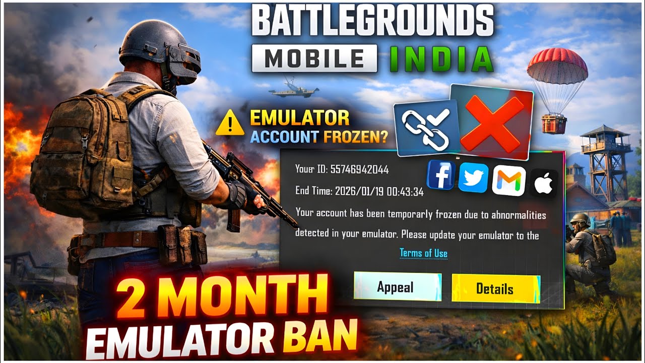 How to ban BGMI id for 2 Months | Emulator Ban Trick 2026 🔥How to get Emulator Ban id Unlink in BGMI