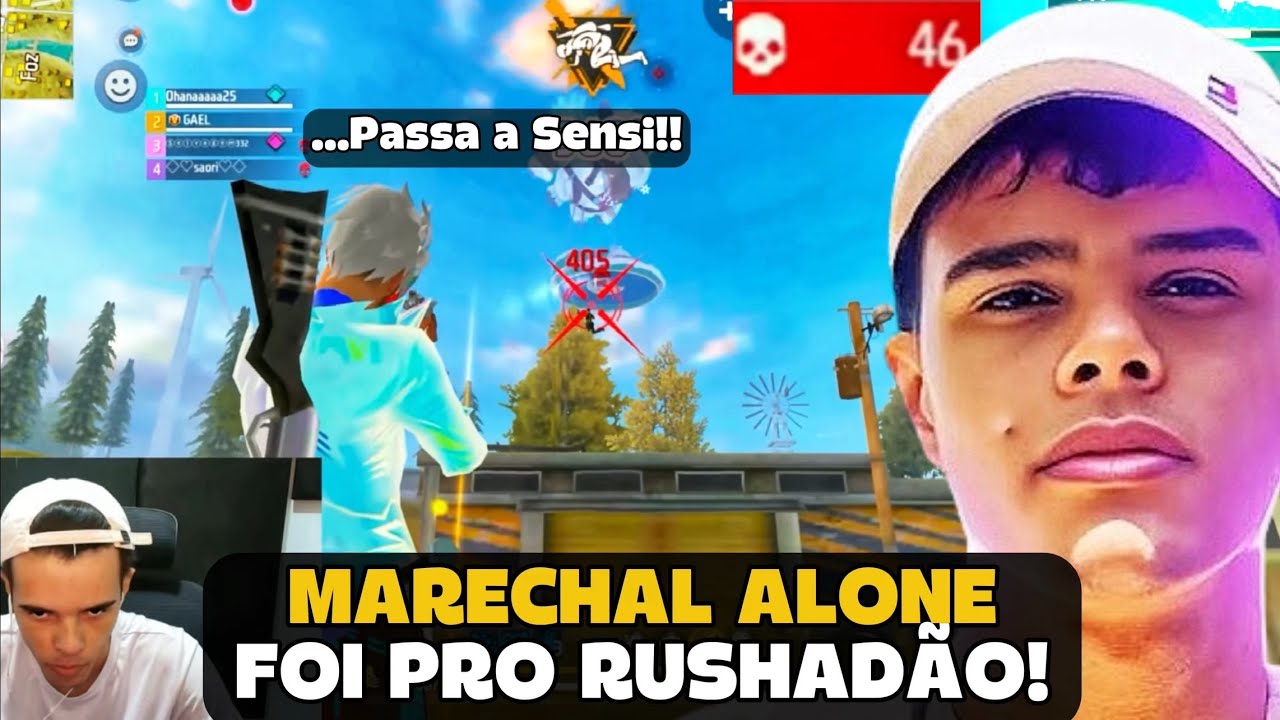 MARECHAL FOI PRO RUSHADÃO E LIMPOU O MAPA TODO NA RANK! FREE FIRE - MARECHAL HIGHLIGHTS