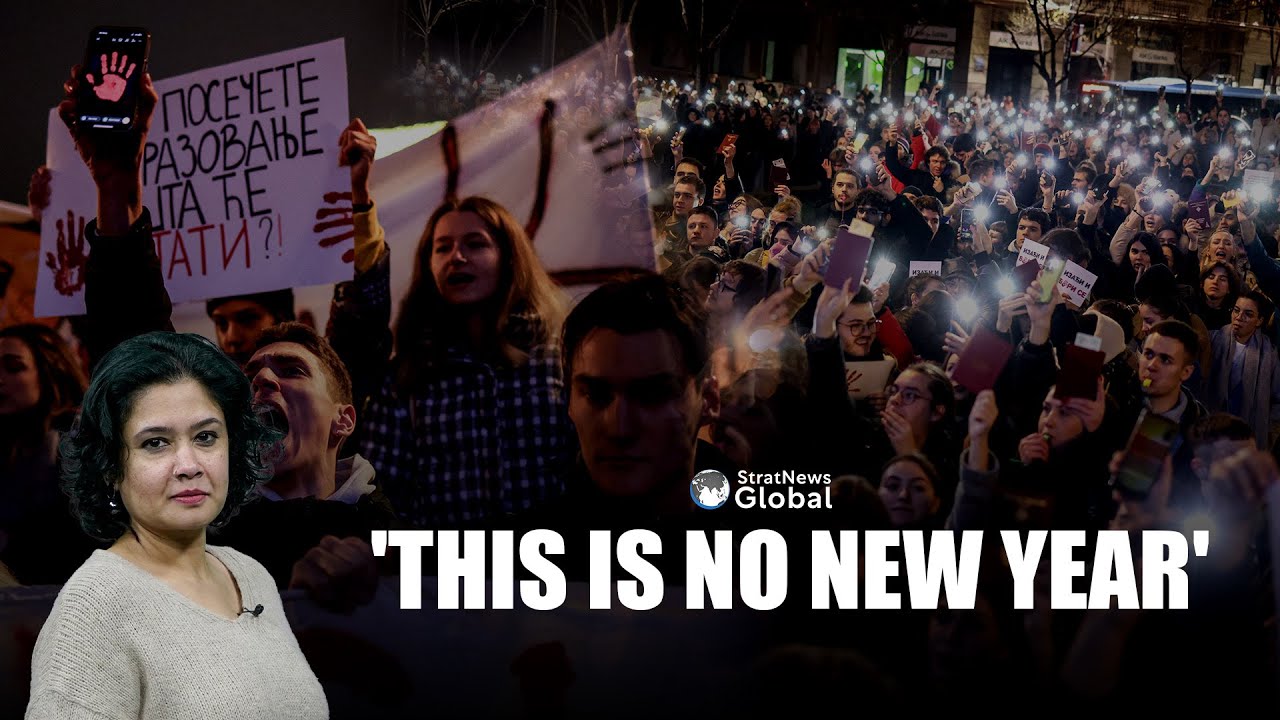 Protest, Not Celebration, Rings In New Year In #Serbia | #newyear2025 #2025 #protest #belgrade #2024