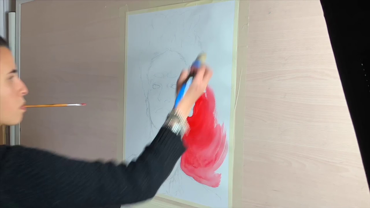 FRIDA KHALO ❤️  dibujo multitecnicas |  multi-techniques drawing