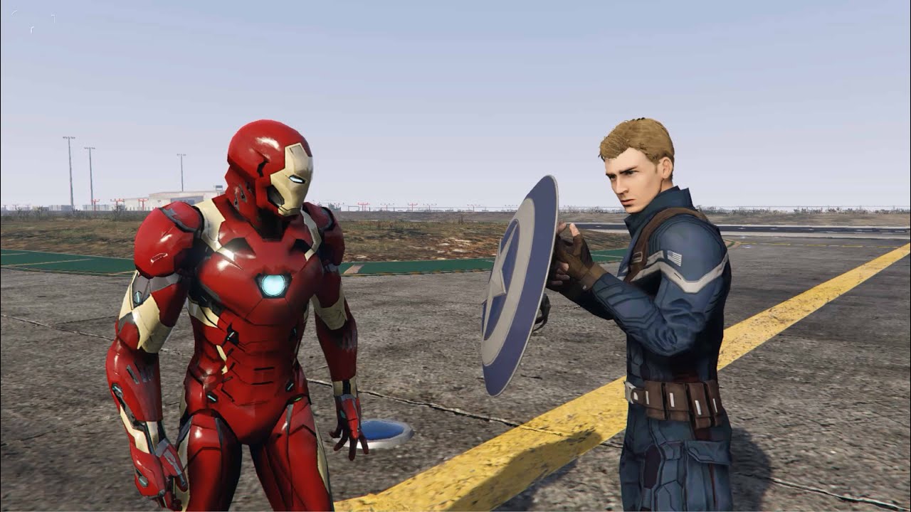 GTA 5 - Captain America VS Iron Man