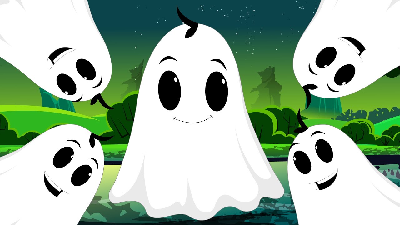 Five Naughty Ghosts Scary Nursery Rhyme | läskiga låtar för barn | alloween sånger för barn