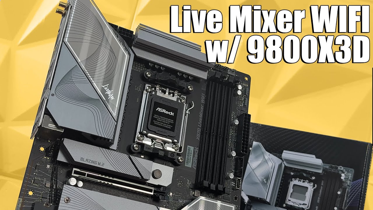 ASRock X870 Live Mixer WiFi - PC Build & Review w/ R7 9800X3D