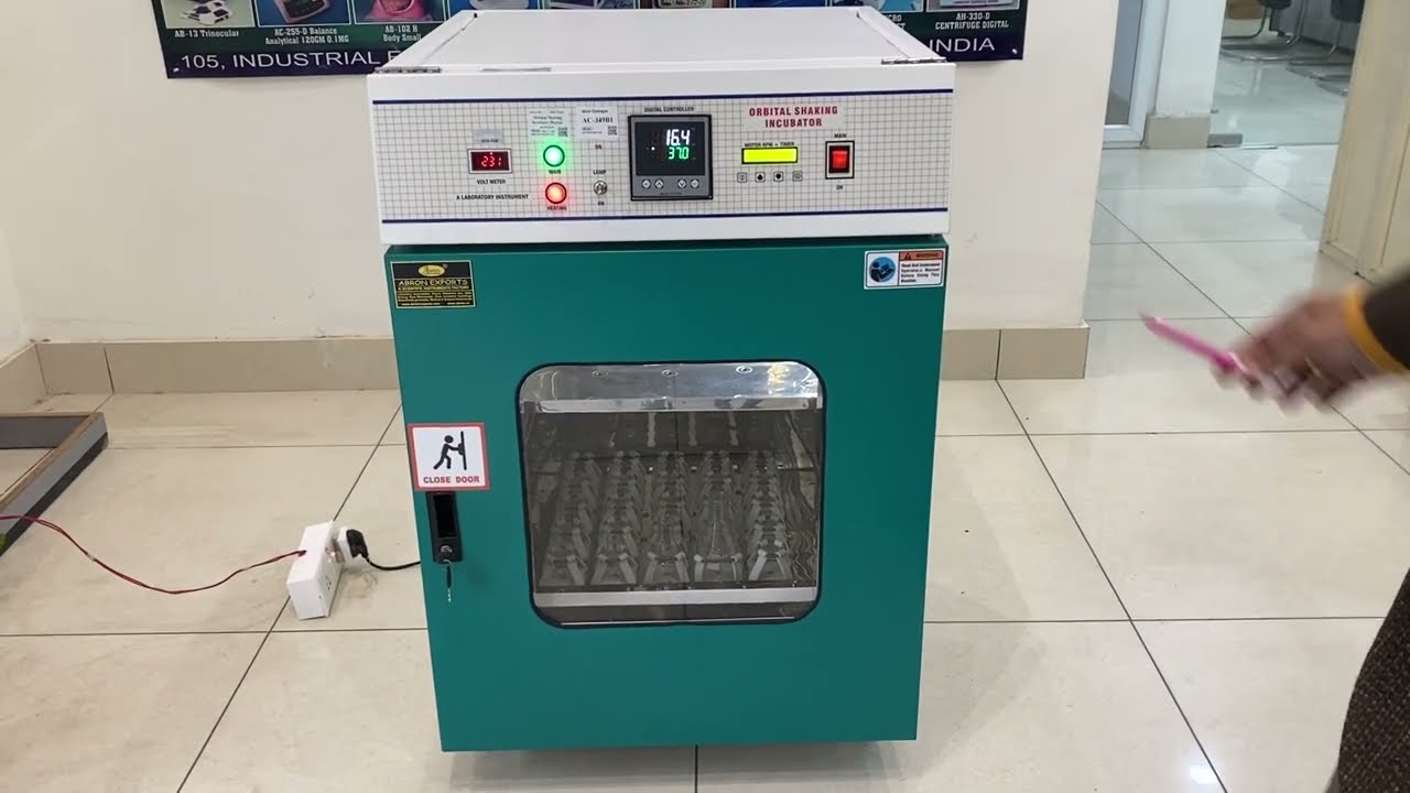 How to use Abron orbital incubator shaker with digital temperature controller RPM Timer Hindi