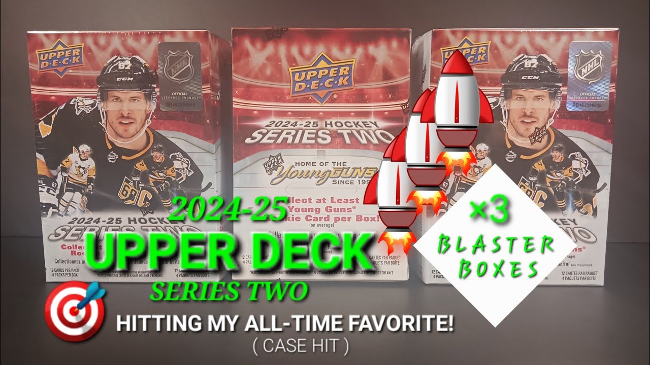 🆕️ 2024-25 UPPER DECK SERIES TWO HOCKEY 🏒 BLASTER BOXES 💥 HITTING THE TARGET 🎯WITH A BONUS CASE HIT!