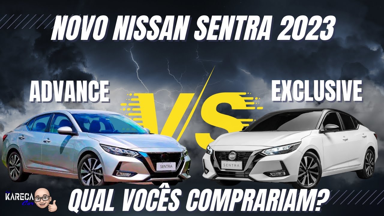 COMPARAÇÃO NOVO NISSAN SENTRA EXCLUSIVE COM O ADVANCE 2023 EM DETALHES! #qualvocêprefere #nissan