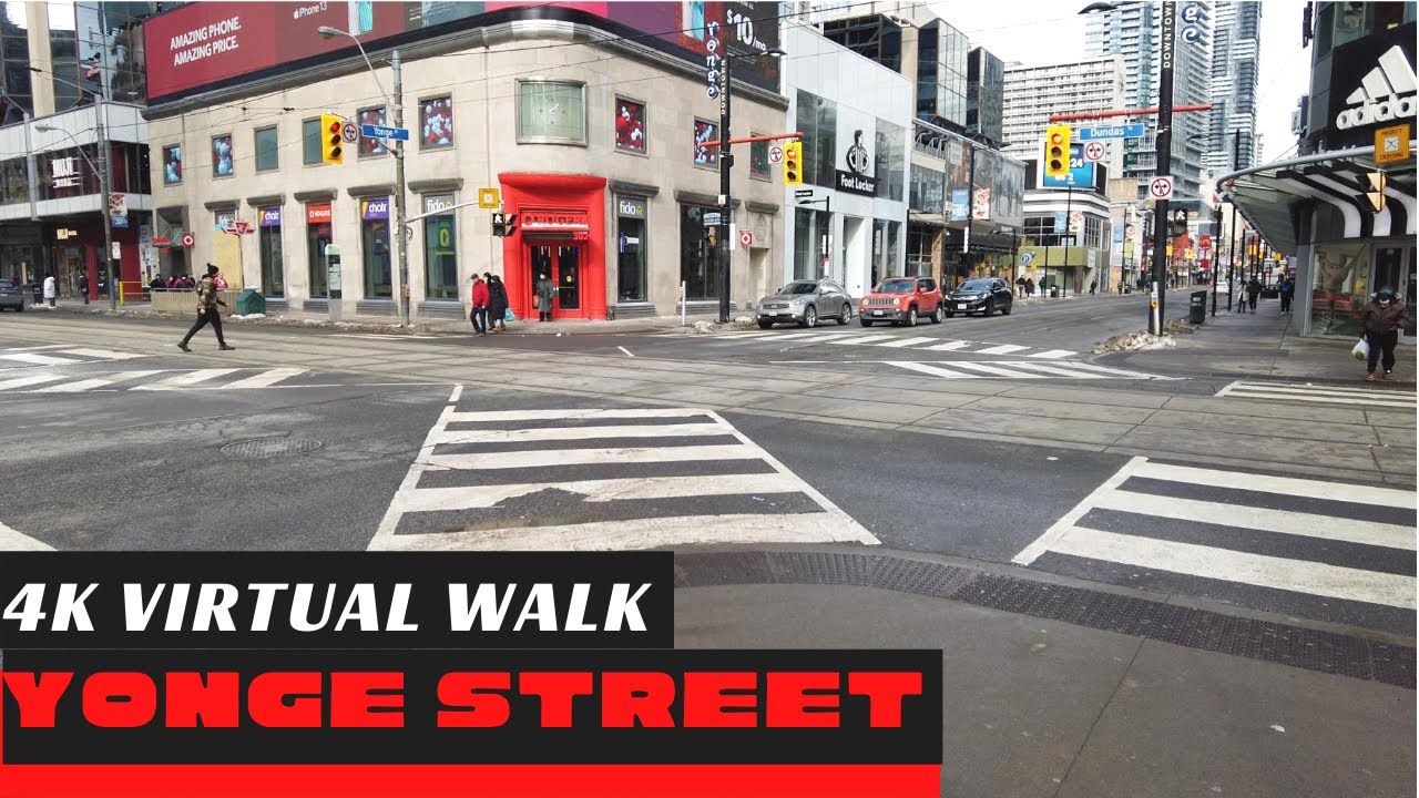 4K Virtual Walking Tour Downtown Toronto Yonge Street