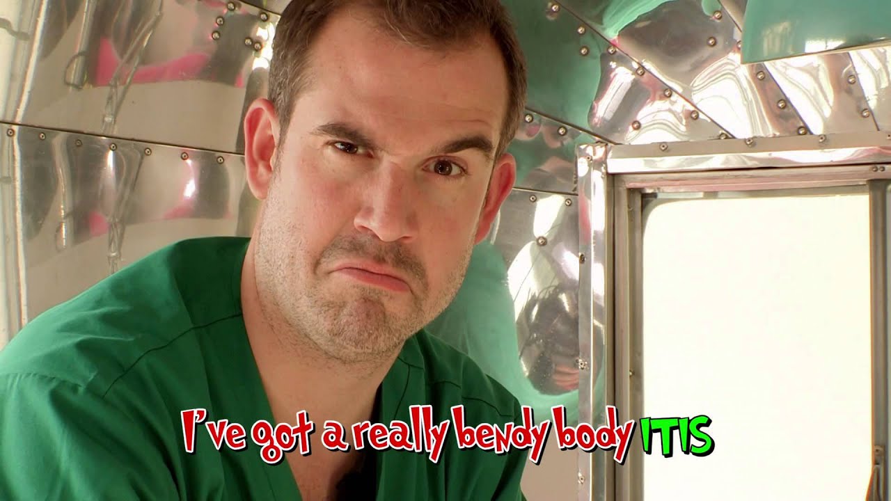Very bendy body on Operation Ouch! CBBC