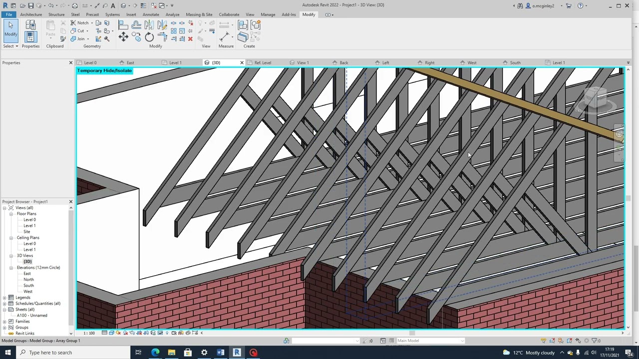 Adding timber battens to roof trusses in REVIT