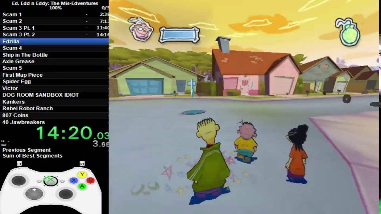 Ed Edd n Eddy The Mis-Edventures 100% speedrun in 1:00:14 (PC)
