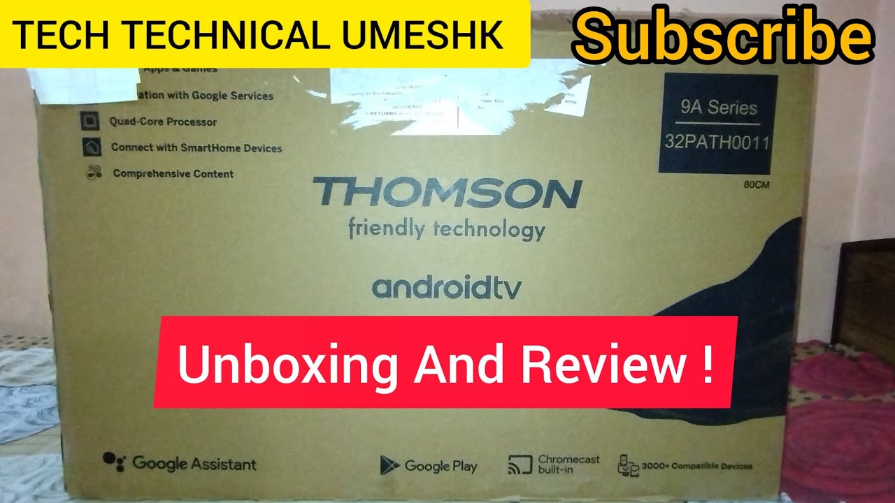 Thomson Android Smart TV 32 inch Unboxing and Review! #techtechnicalumeshk #unboxing #thomson