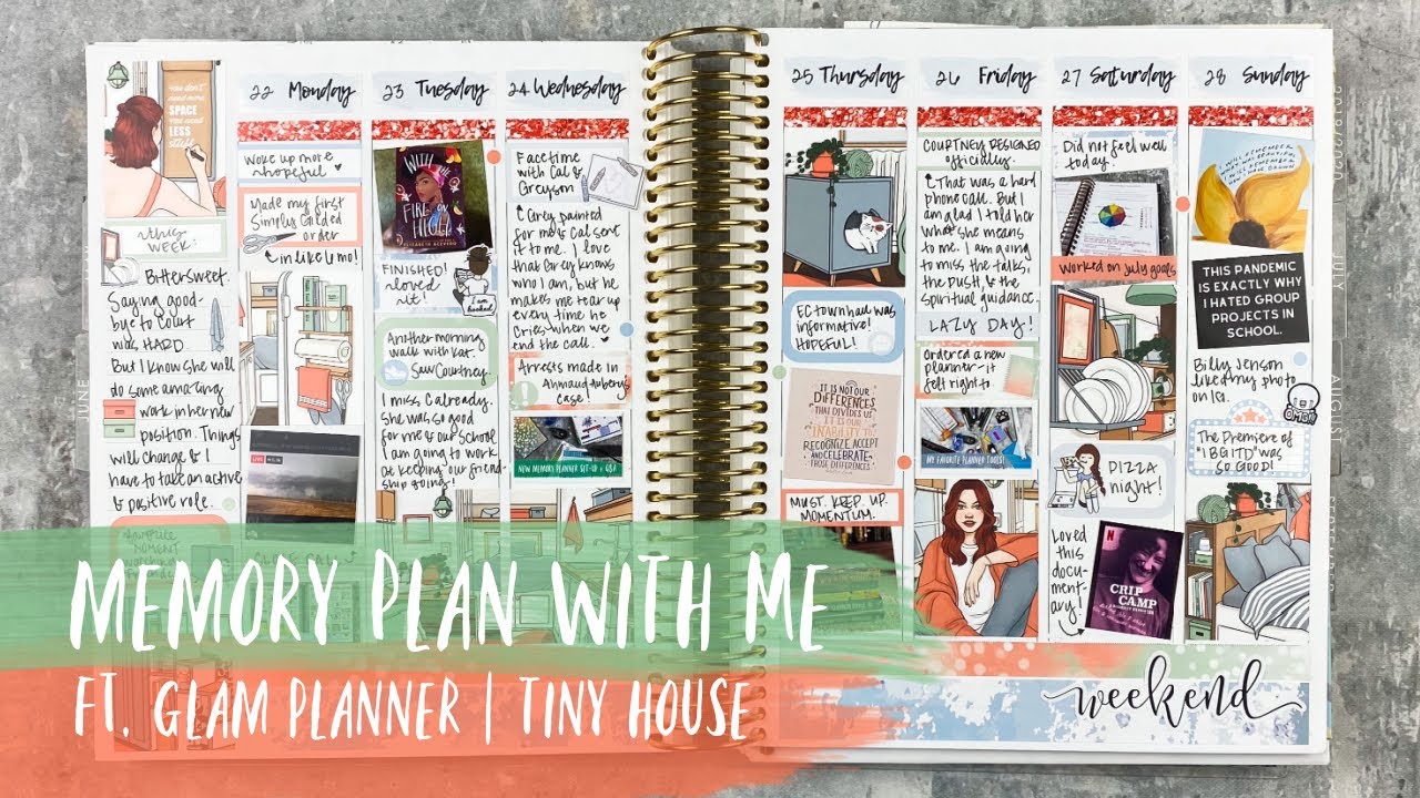 MEMORY PLAN WITH ME | ft. glam planner | TINY HOUSE | tattooed teacher plans