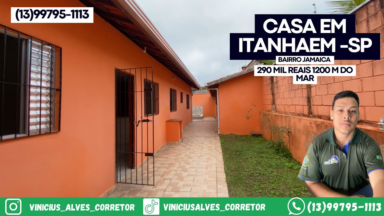 (VENDIDO)casa com piscina à 1200 metros do mar com entrada e parcelas (13)99795-1113 🤩🤪