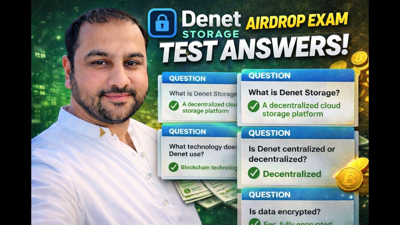 Denet Storage Airdrop Exam Answers 2026 | 100% Correct + Listing Date