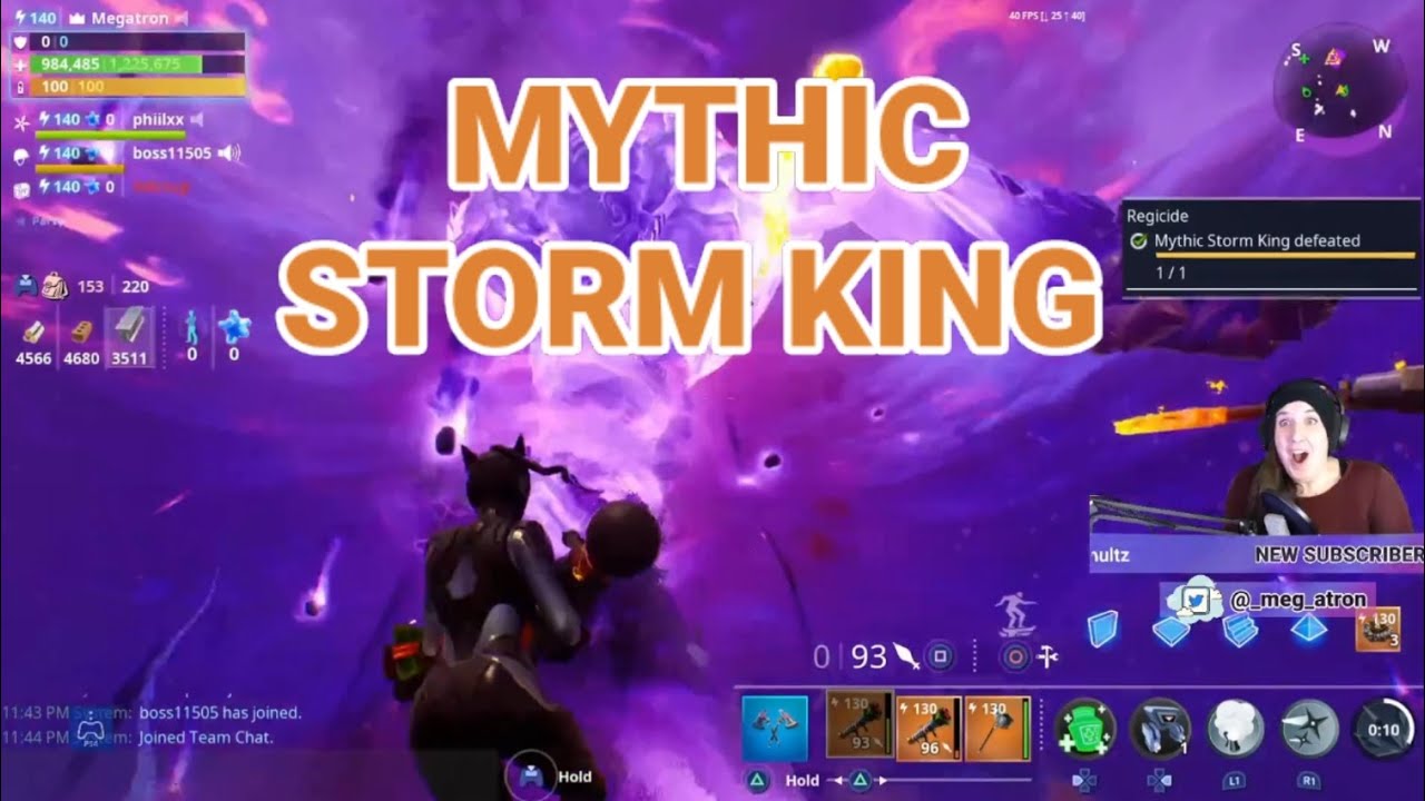 First MYTHIC STORM KING Kill! Fortnite: Save the World | MegAtronX