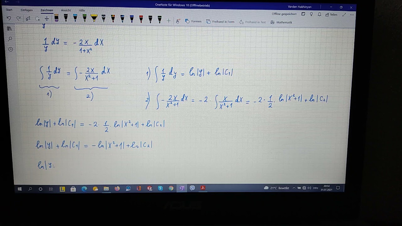 Դիֆերենցիալ հավասարումներ 7