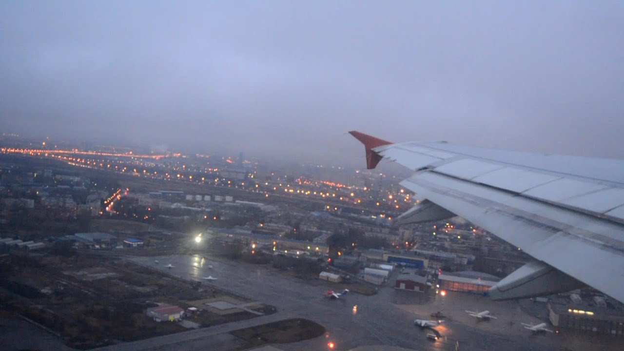 Россия Airbus A320 - Пулково, Санкт-Петербург (LED / ULLI) - вечерний взлёт