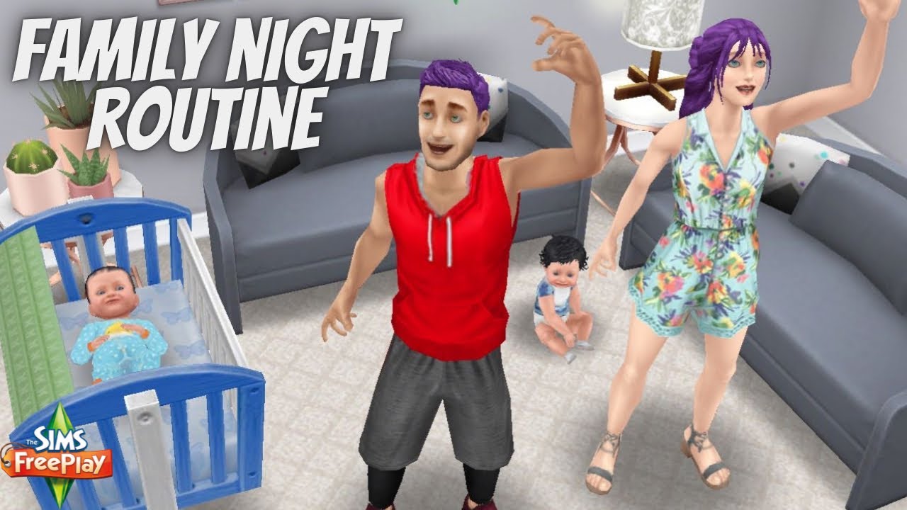 FAMILY NIGHT ROUTINE 🌙 | The Sims Freeplay