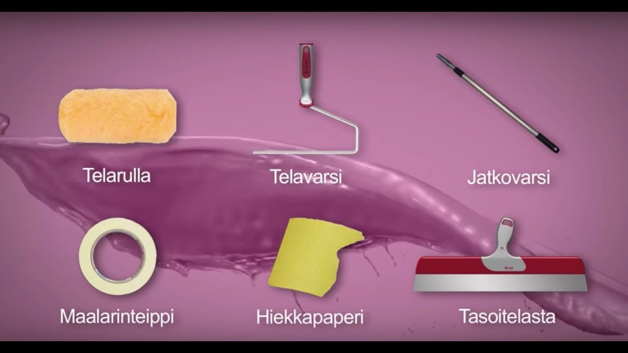 Lasikuitutapetin tasoittaminen telattavalla Presto R-tasoitteella