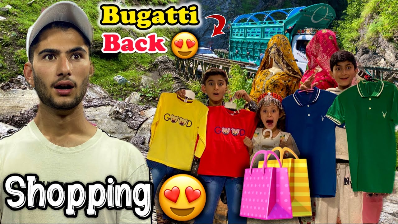 Bugatti Ride to Aathmuqam 😲 || Eid Shopping with Family in Neelum Valley