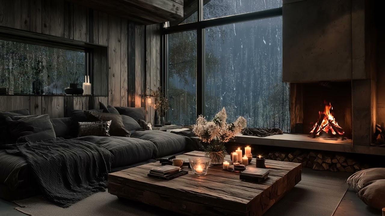 Heavy Rain on Window with Soft Piano – Soothing Music for Deep Sleep, ASMR Relaxation & Calm Mind