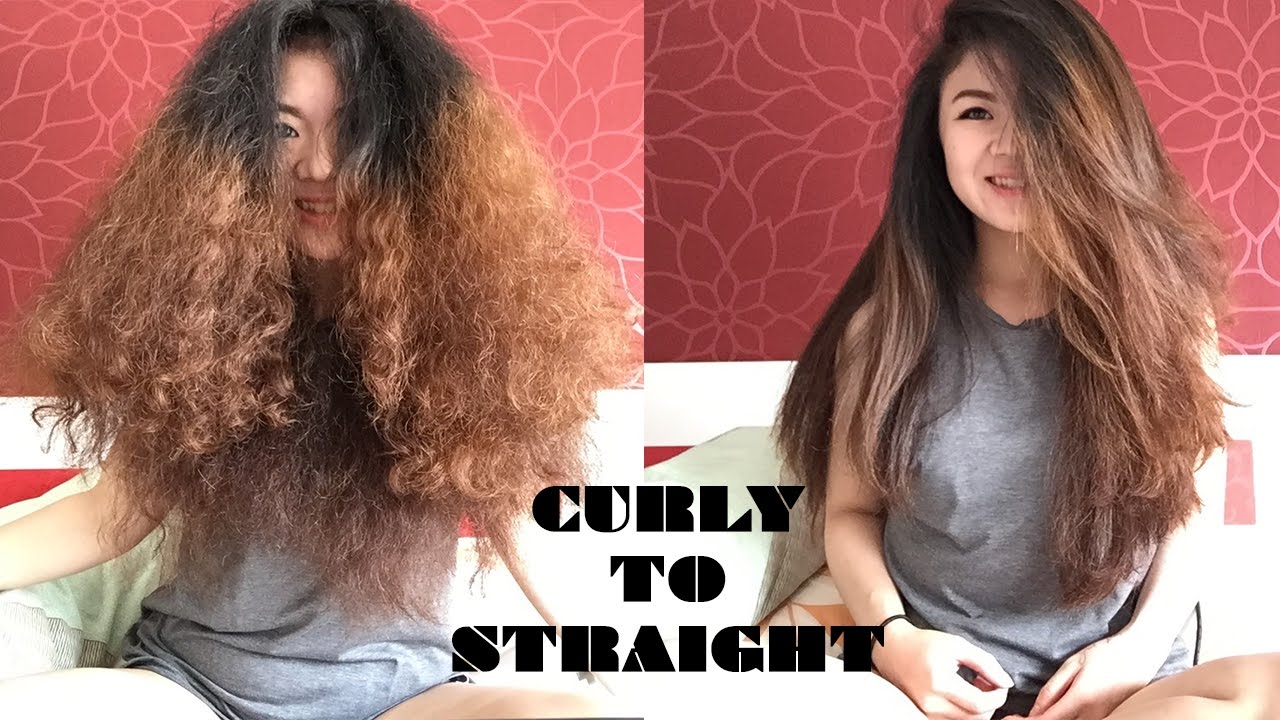 CURLY TO STRAIGHT | Tutorial Mencatok Rambut Keriting