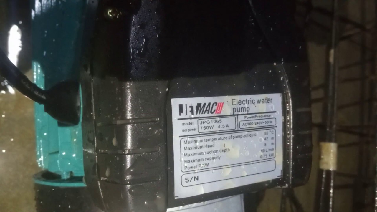 Jetmac JPG1065 1.0HP 1hp electric water pump test review 750w