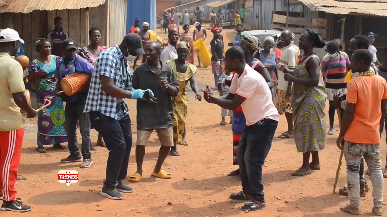 Man Of The Moment: Dormaahene Agyemang Badu II Displaying His Dancing Skills After Communal Works