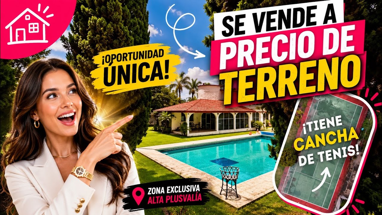 Se vende a PRECIO DE TERRENO😱🚨Tiene cancha de tenis