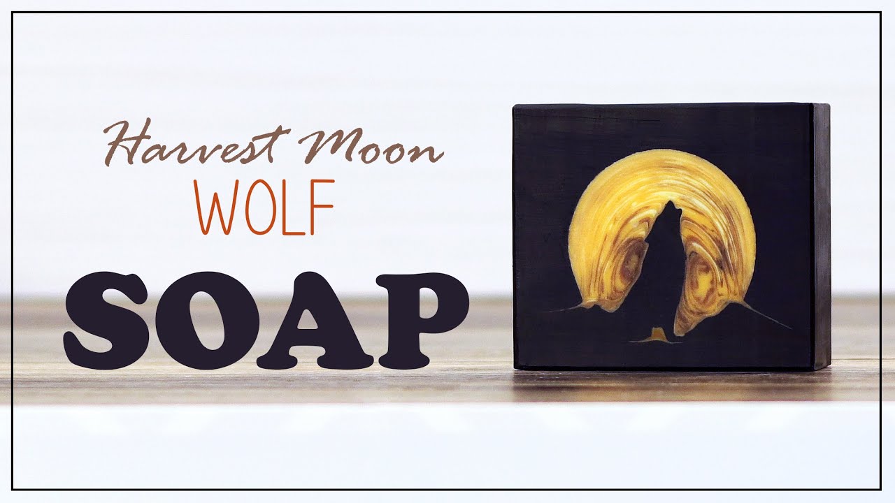 Making Harvest Moon / Howling Wolf Cold Process Sculpted Landscape Soap - Bentonite Clay & Charcoal