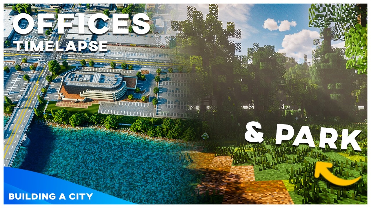 Office Buildings & Park - Building A City #190 [Minecraft Timelapse]