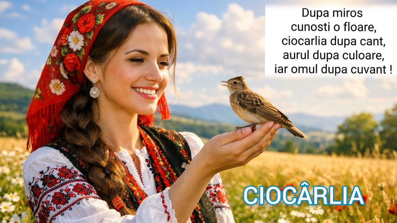    Hai, ciocârlie, cântă iar....  Umple lumea de nectar.... Trilul tău ne face mari....