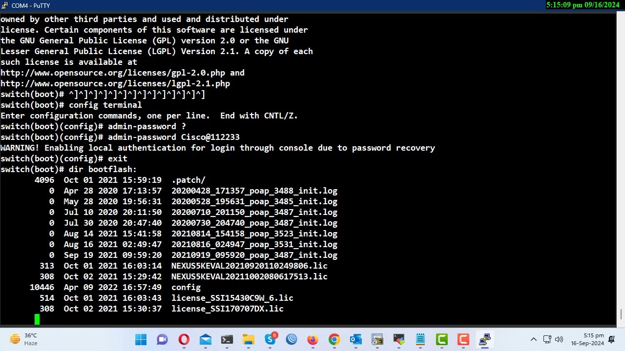 Password Recovery Procedure for Cisco NX-OS