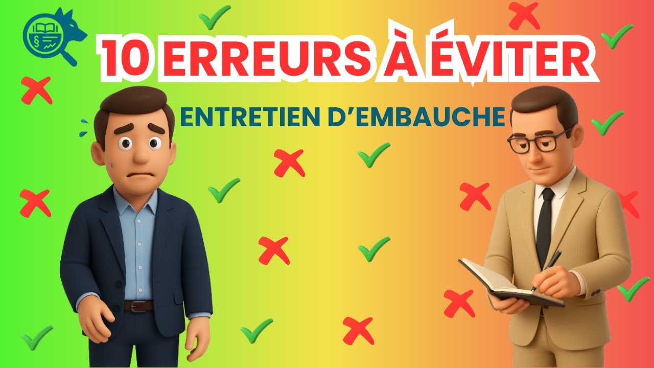 Les 10 erreurs qui vous éliminent en entretien (évitez-les à tout prix) ⚡