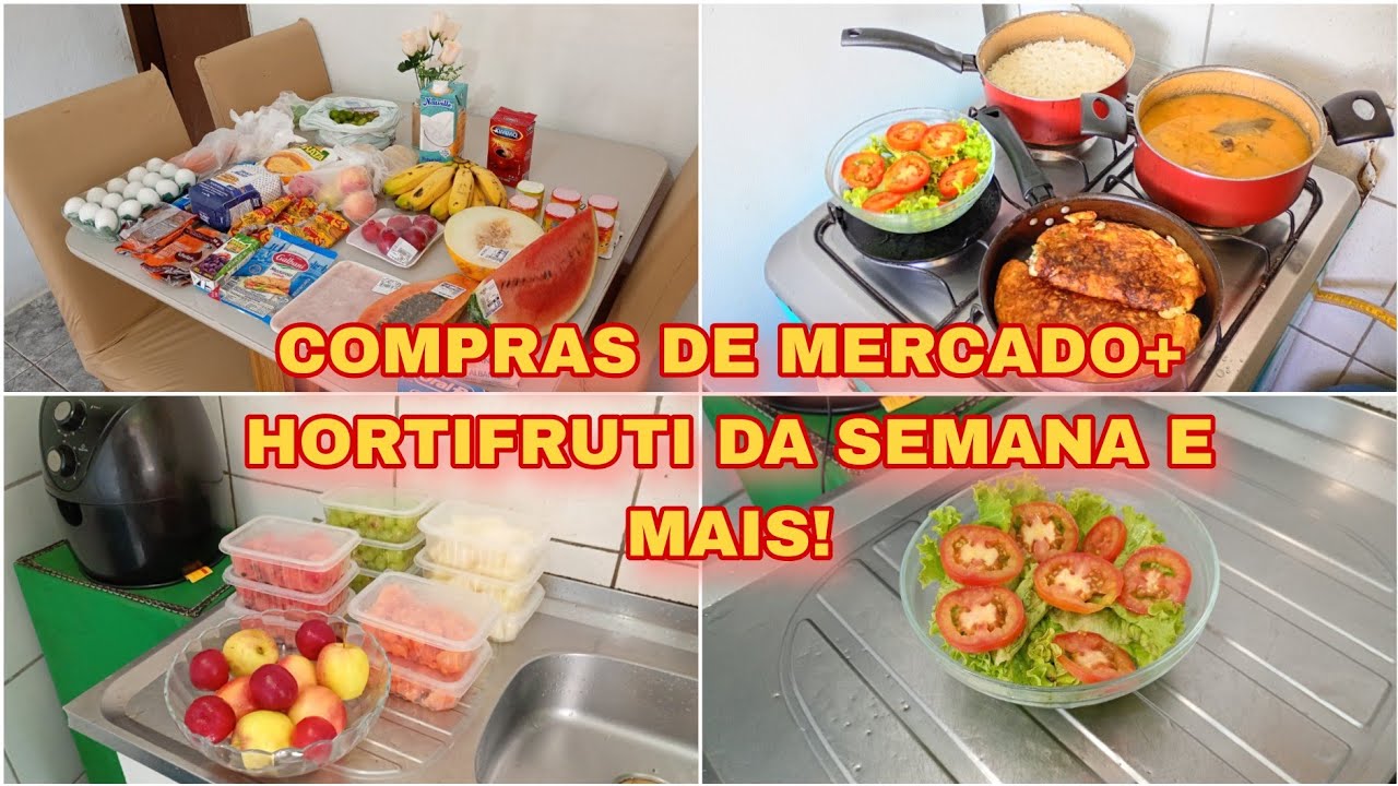 COMPRAS DE MERCADO | ALMOÇO RÁPIDO | HORTIFRUTI + HIGIENIZEI AS FRUTAS E MAIS ❤️