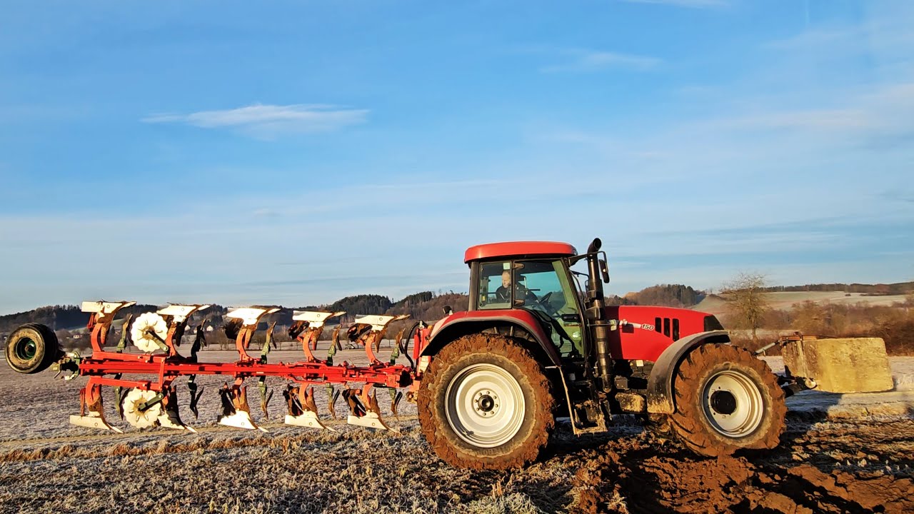 Case Puma 150 CVX mit 1000 Vario XMS Plus von Vogel & Noot 5 -Schar beim pflügen 2024!