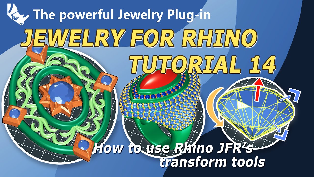 How to use the transform tools of Rhino JFR in jewelry design | 3D Jewelry Design | Jewelry CAD