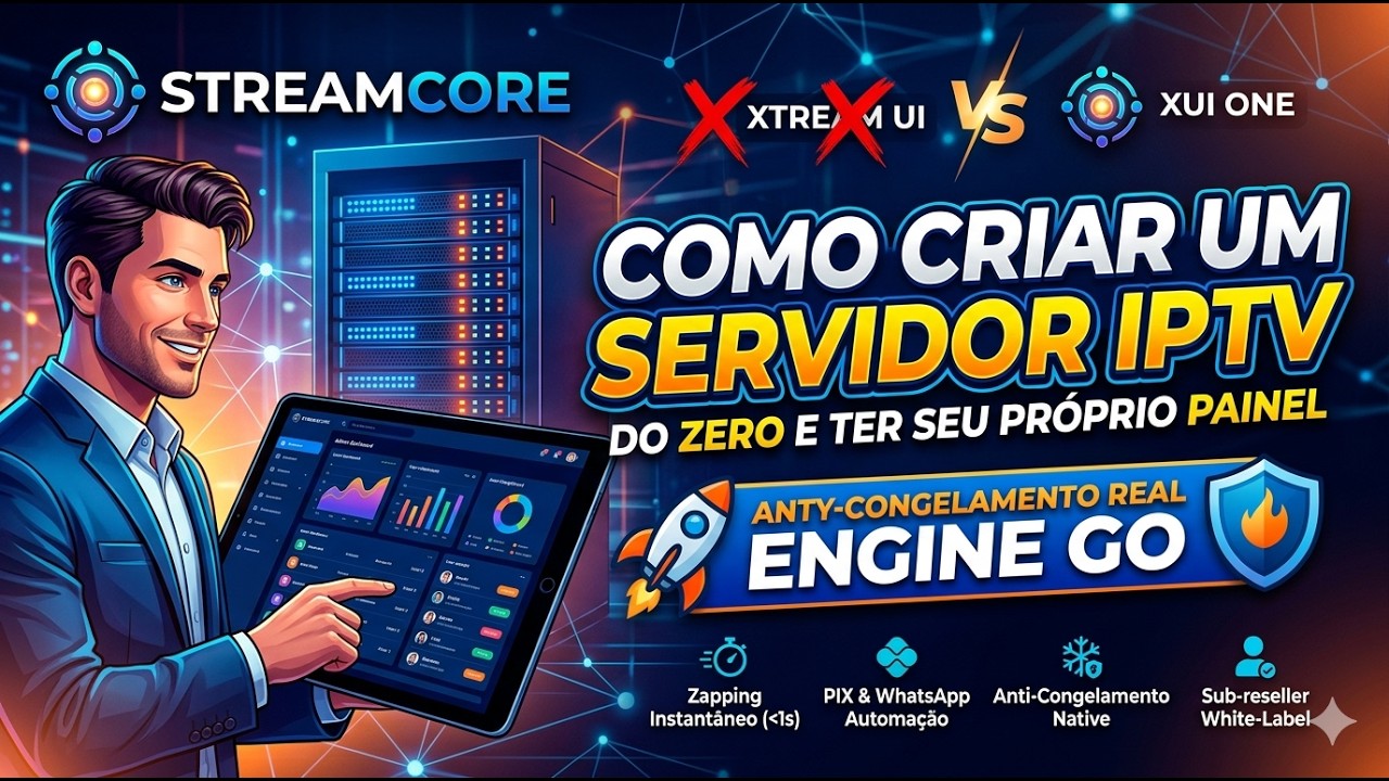 STREAMCORE 🚀 COMO CRIAR UM SERVIDOR IPTV DO ZERO E TER SEU PR&Oacute;PRIO PAINEL (Monte seu Servidor 30min)