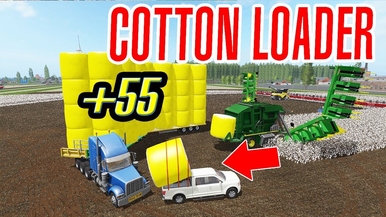 Farming Simulator 17: Amazing +55 Cotton Bale Autoloader!!! on Canadian Village Map
