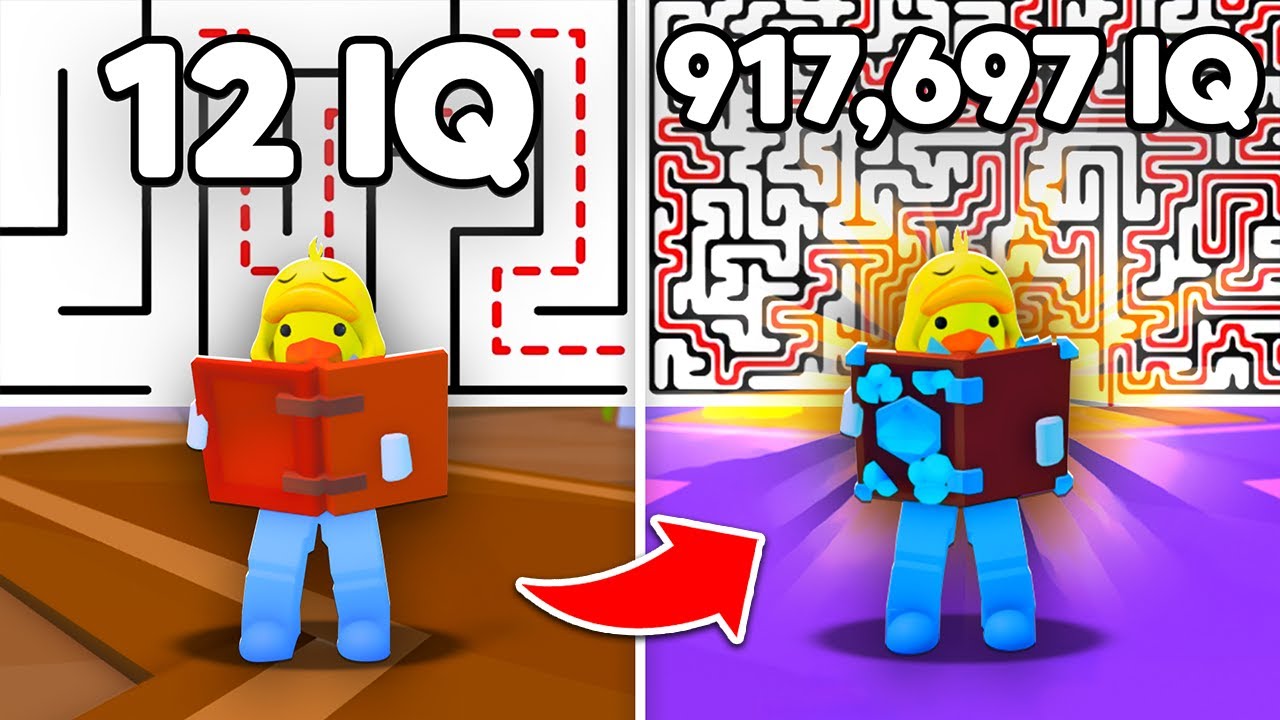Я повысил свой IQ с 1 до 917 697 и прошел все лабиринты в Roblox!