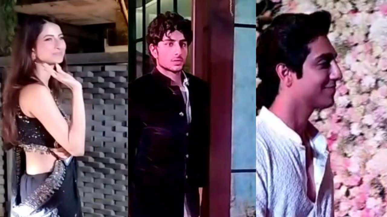 Palak Tiwari Ibrahim Ali Khan Ahaan Pande Party Exit Video Salman Khan For Eid  Celebration