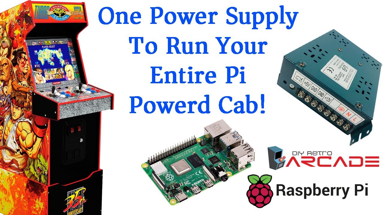 How To Install The DIY Retro Arcade Power Supply Kit For The Raspberry Pi 4B Into Your Arcade Cab