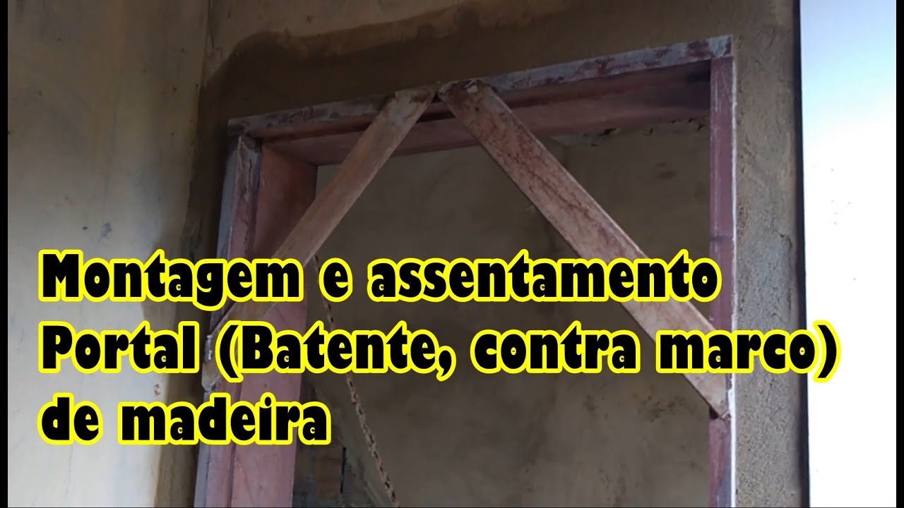 Como Instalar Batente de porta, portal, contra marco de Madeira, detalhes - FAIEPPI