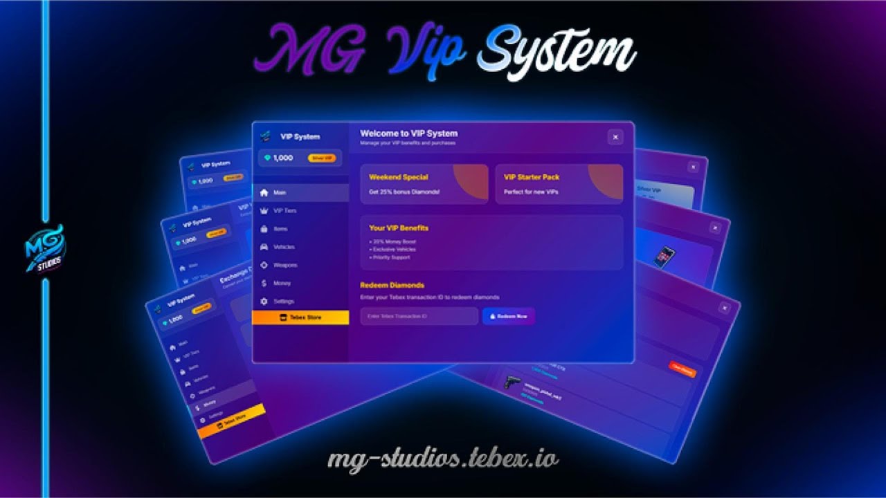 💎 MG VIP System | FiveM Script | Complete VIP System | ESX / QBCore / Qbox