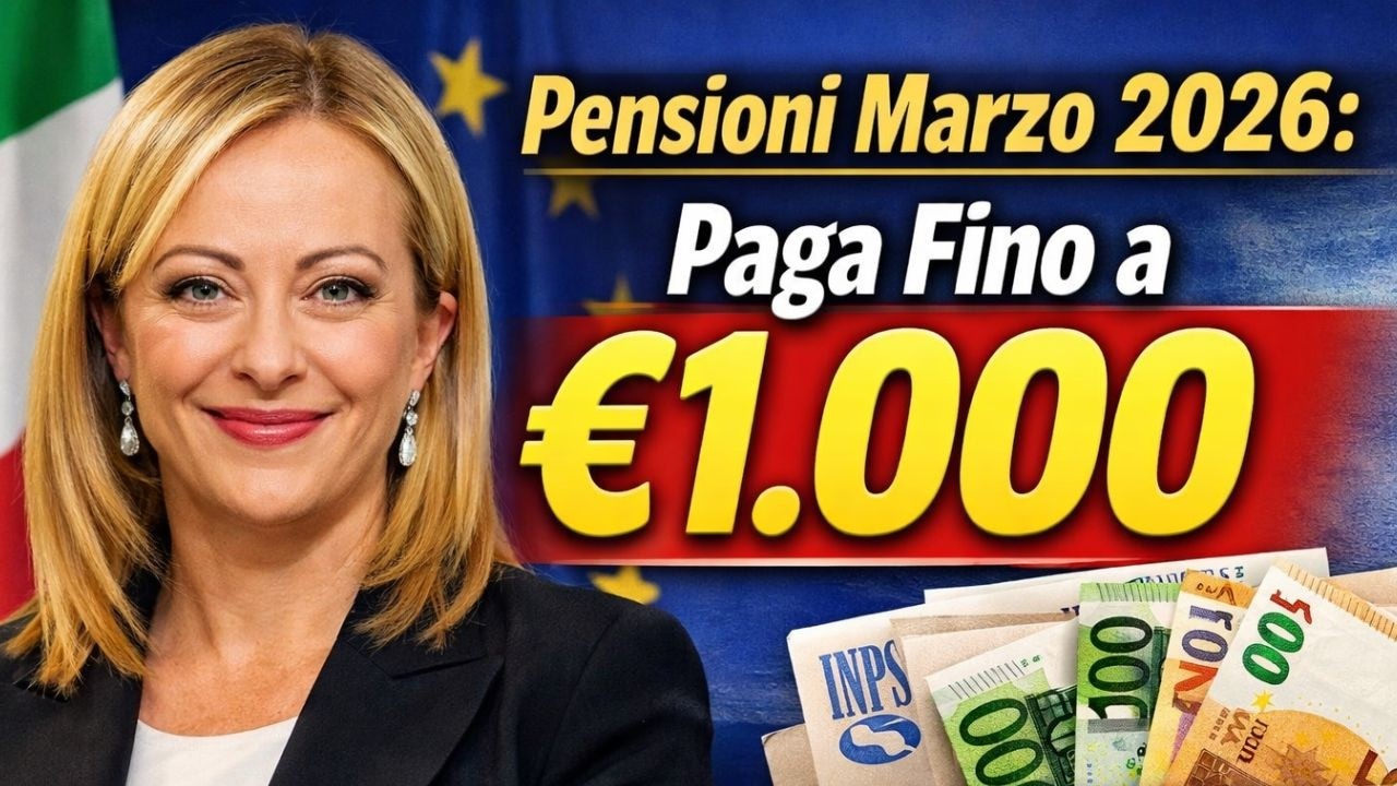 Pensioni Marzo 2026: Pagamenti dal 2 Marzo! Aumenti INPS e Buste Paga Fino a €1.000 🔥