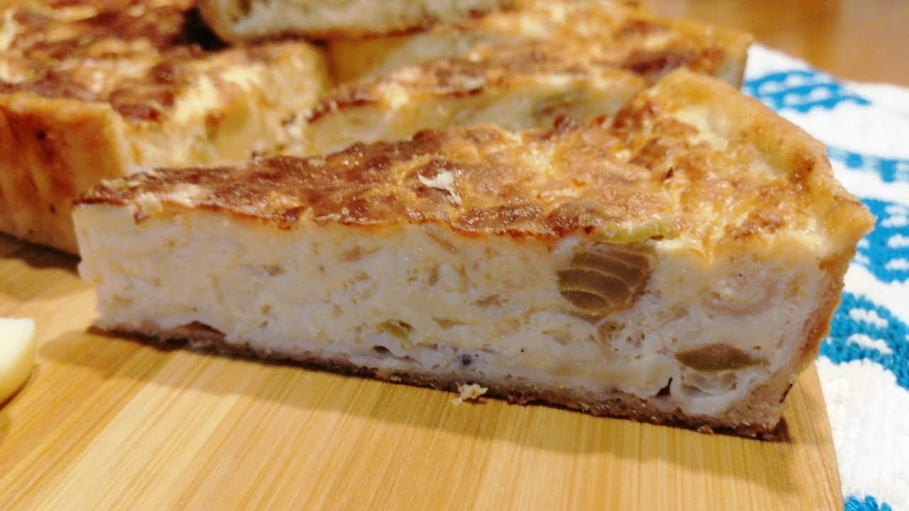 Tarta de Queso, Cebollas y Aceitunas