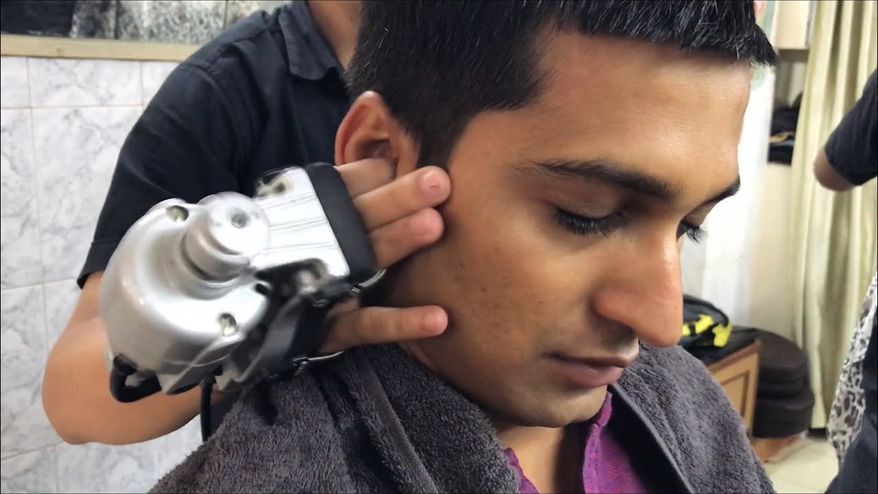 The Great Indian Head & Back Massage by S. Vijay (Machine) | Indian Barber Massage | ASMR