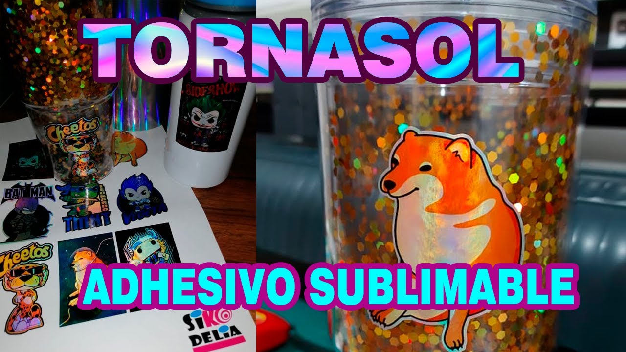 vinil adhesivo tornasol sublimable aprende hacer stickers con acabado tornasol
